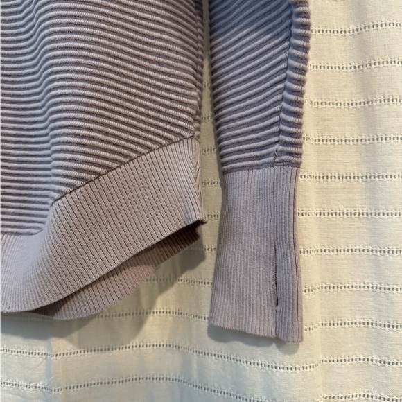 Aerie Offline Ribbed Lavender Quarter Zip Sweatshirt Size Medium - Picture 2 of 6